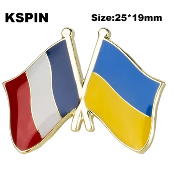 França e Ucrânia Amizade Emblema do Pin de Lapela Broche de Lapela Pins, Emblemas na Mochila Broche Pin