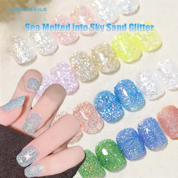 12 da Cor do Céu&Mar Mistura de Glitter Estrelado Arte do Prego de Moda De 0,2 Sal, Areia, Pó de Diamante de Cristal Piscar de Unhas de Açúcar DIY Glitter 2021