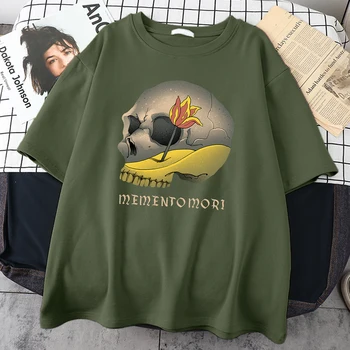 Engraçado Esqueleto Memento Mori Homem-Padrão Camiseta Engraçada Padrão de Roupas de Verão, Homens Novos Camisetas Hip Hop S-XXXL T-Shirt Para Homens