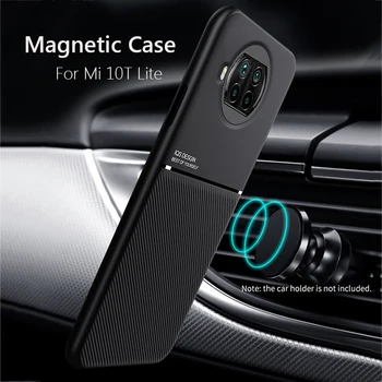 Para Xiaomi Mi 10T Lite 5G Caso de Carro Magnético Capa de Couro Macio Quadro Funda Para o Xiaomi Mi 10T Pro Mi10T Pro 5G Caso de Telefone Capa