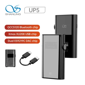 Shanling UP5 Decodificação Amplificador de fones de ouvido Dupla ES9219C Equilibrada Bluetooth USB DAC 384 k/ DSD256 3.5/ 2.5/4.4 mm Fones de ouvido Jack