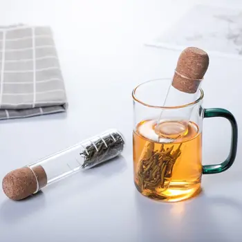 Criativo Do Tubo De Vidro Infusor De Chá De Chá De Filtro Puer Chá De Erva Coador De Chá Teaware