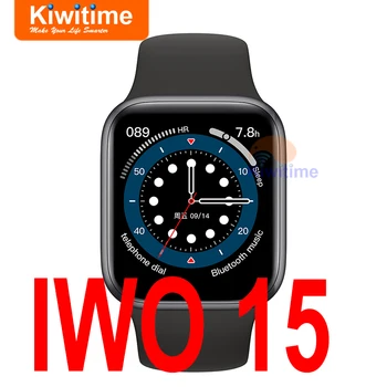 KIWITIME IWO 15 Pro Smart Assistir Série 6 44mm 40mm Monitor de frequência Cardíaca Smartwatch para Homens Mulheres W26 V56 W66 Android 8 13 14 Telefone