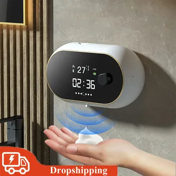 Youpin Líquido de Espuma de Dispensadores de Sabão Digital do DIODO emissor de Tempo de Exibição de Temperatura Automático de Infravermelho de Indução Dispensador de fontes do Banheiro