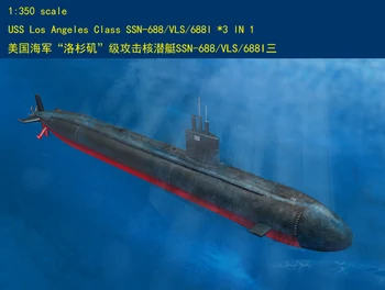 HobbyBoss 83530 1/350 USS Los Angeles Classe SSN-688/VLS/688I (3 em 1) Submarino