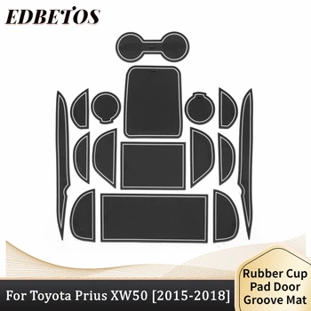 Porta Groove Tapete de Acessórios de decoração de Peças de Gel de Sílica Para a Toyota Prius 50 Série XW50 2015 2016 2017 2018
