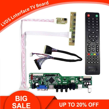 Novo TV56 Kit Para LP140WH4-TLN1 LP140WH4-TLP1 LP140WH4-TLD1 TV+HDMI+VGA+AV+USB Ecrã LCD LED de Controlador de Placa de Driver