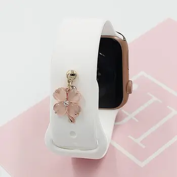 Pulseira de Silicone, Unhas Decorativas Para a Apple Faixa de Relógio de Encantos Metal Criatividade Rebite Acessórios Para iwatch Esporte Alça de Ornamento