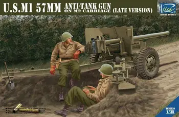 Riich RV35020 1/35 NÓS M1 57mm Arma Anti-Tanque em M2 Carrage Versão Tardia