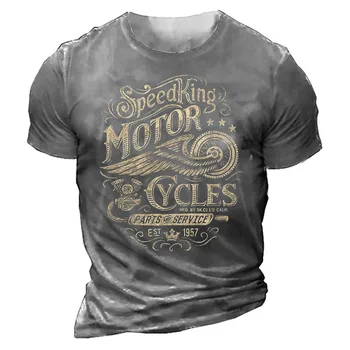 T-shirt para homens, estilo de rua, tendências, produtos, impressos em 3D de motos, adequado para todas as estações, Y2K roupas, nova, em 2022