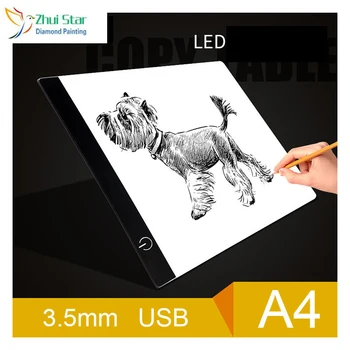 3.5 mm LED artista de stencil conselho tatuagem desenho de Rastreamento tabela de luz do visor da caixa de Almofada, sem radiação UE / UK / AU /EUA / USB