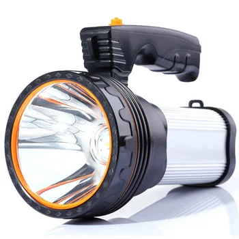 Super Brilhante Farol de Lanterna de LED Recarregável USB Portátil Lanterna com 6000mAh PowerBank Impermeável LED Holofotes ao ar livre