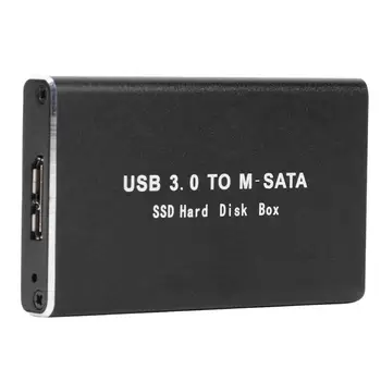 5 gbps Mini disco Rígido SSD Gabinete USB 3.0 para mSATA Disco Rígido Externo HDD Caso da Liga de Alumínio USB para Micro B do Disco Rígido Caso