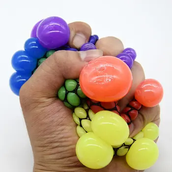 Novetly Engraçado Aperte Bola Bonito Alívio do Estresse Bola da Mão do Pulso do Exercício Anti-stress Lodo de Uva Bola de Brinquedo Engraçado Gadgets Brinquedos de Presente