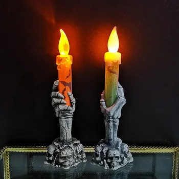 2pcs/set Decoração de Halloween Luzes Crânio Fantasmas Festa de velas de Led de Abóbora para Casa de Festa Decoração de liquidação