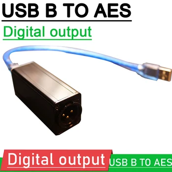 USB interface digital USB B para a saída AES digital de 16 bits 32 bits / 44.1 K-48 khz EM fase de mixagem de áudio suporte win10 Mac/Linux Android