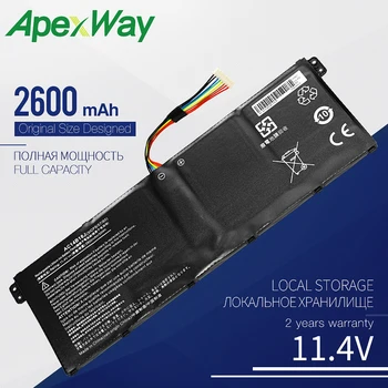 Apexway 11.4 V AC14B18J AC14B13J Novo Laptop Bateria para Acer Aspire E3-111 E3-112 ES1-512 ES1-531 MS2394 B115 B116-MP N15Q3 N15W4