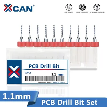 XCAN PCB Broca Conjunto de 1.1 mm Micro brocas 3.175 mm Haste do PWB da Placa de Circuito impresso Broca de metal duro de Perfuração CNC Conjunto de Bits