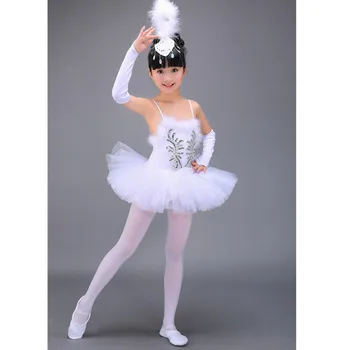 Profissional De Crianças White Swan Lake Ballet Tutu Traje Meninas De Vestido De Bailarina De Ballet Crianças Vestido De Roupa De Dança Do Vestido Para Menina
