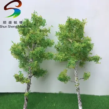 Shun sheng modelo de árvore de areia do edifício tabela de modelo de árvore de árvore do fio da árvore de vidoeiro