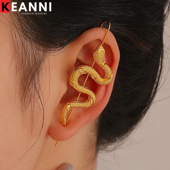Punk Forma da Serpente Ear Cuff Gótico Exagerada Piercing Clipe de Brincos para Mulheres Criativas Estética da Jóia Aretes Bijoux Nova Tendência