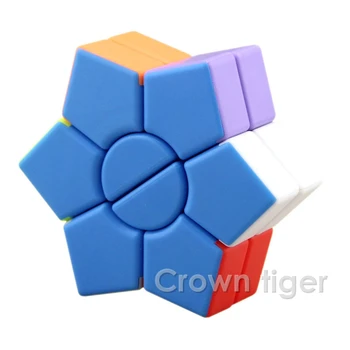 2-Camadas Hexagonais Cubo Mágico Velocidade do Cubo Anti-Stress Quebra-cabeça Cubo de Brinquedo Brinquedo Educativo Para as Crianças de Adultos Teaser de Cérebro stickerless