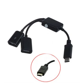 Dropshipping USB C Masculino Dupla para USB Fêmea do Cabo,USB c Divisor para USB OTG Cabo de Dados USB Tipo C Conector USB-C Splitter USB C