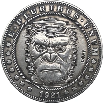 Hobo Níquel 1921-D EUA Morgan MOEDA de Dólar Tipo CÓPIA de 120