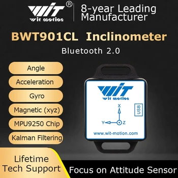 Bluetooth Inclinômetro Digital Bússola, BWT901CL SADH Acelerômetro+Gyro+Ângulo de+Magnetômetro(XYZ,200HZ,MPU9250)para PC/Android/MCU