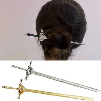 Estilo Chinês Vara Do Cabelo Espada Design HairStick Cabelo Pauzinhos Gancho De Cabelo Coque Pin Mulheres Acessório De Cabelo Decoração Tiara De Dropship