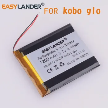 Com o conector de Alta capacidade de 3,7 V 1200mAh Recarregável Estendido Baterias de Substituição para o E-book Reader Kobo glo N613 bateria