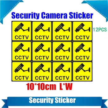 10pcs/Pack Impermeável do CCTV Câmera de Vigilância de Vídeo de Alarme Sinais de Aviso da Janela da Porta etiqueta Autocolante Para Fictício Acessórios para câmeras