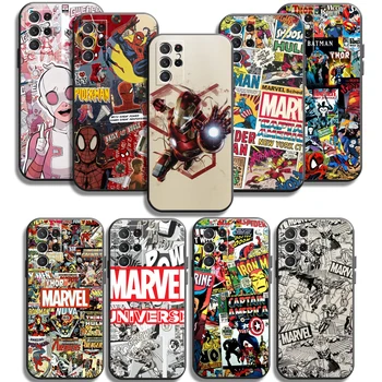 A Marvel Comics Logotipo Casos de Telefone Para Samsung Galaxy A22 4G A31 A72 A52 A71 A51 5G A42 5G A20 A21 A22 4G A22 5G A20 A32 A11 5G