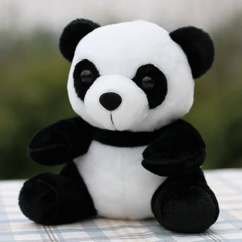 bonito panda de pelúcia lindo sentado pose panda cerca de 22cm macio boneca crianças brinquedo decoração de presente de aniversário para h1988