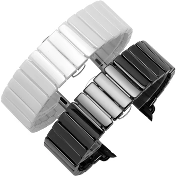 Pulseira de cerâmica para a apple faixa de relógio de 44mm 40mm 42/38mm 49mm Borboleta fivela do bracelete iwatch serie 3 Se 6 ultra 7 8 45mm 41mm