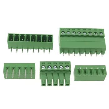 10PCS KF2EDG 15EDGK 3.5/3.81 2P/3P/4P/5P/6P8P/10PIN PCB Plug Conector do borne+Pin Header Tomada de 3,5 mm 3.81 mm passo