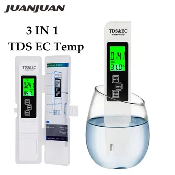 Digital TDS CE Medidor de Água do Aquário Qualidade Testador de Pureza Temperatura Bolso Caneta Piscina Display LCD Monitor com Caneta Blcklight