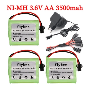 3.6 V 3500mAh Bateria de Ni-MH AA Controle Remoto Brinquedos Bateria de Carro Comboios de Caminhões Tanques de Brinquedo de Controle Remoto bateria e carregador