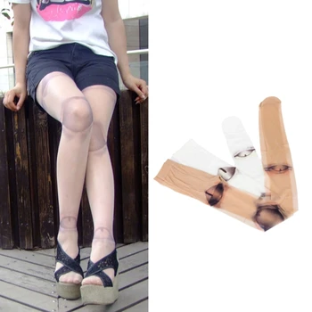Mulheres Harajuku Novidade Lolita meia-Calça Japonês Estilo Gótico Anime Jointed Doll Tatuagem de Impressão 3D-Calça Cosplay de Meias-calças Leggin