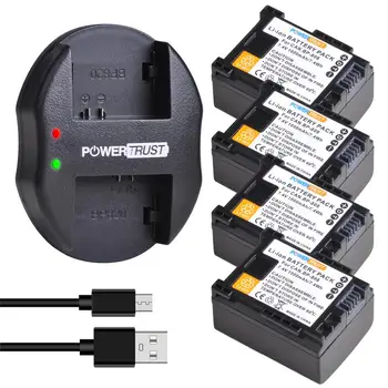 PowerTrust BP-808 BP 808 Bateria +NOVO do USB Dual Carregador Canon BP-827 BP 827 BP-819 BP-807 BP-809 XA10 HF20 HF10 HF100 HG20