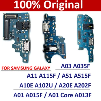 100% Original de Porta de Carregamento USB Tomada Jack Conector de Carga a Bordo Para Samsung A12 A21S A30S A01 Núcleo A10E A11 A20E A51 A03