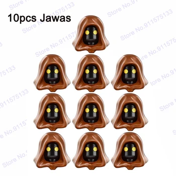 10pcs Reformar Lixo Offworld Jawas Montar Blocos de Construção Tijolos Mini Star Figura de Ação Guerras Brinquedos Presentes Crianças