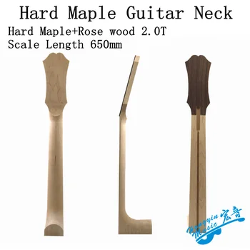 Hard Maple Para Violão Pescoço 650 Comprimento da corda de Jacarandá Indiano Placa de produtos Semi-transformados Pescoço Guitarra Parte 560*120*80mm
