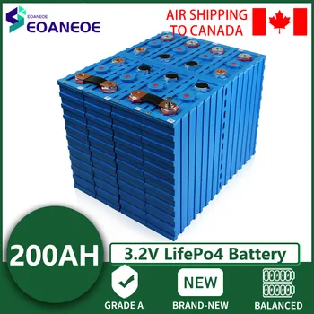 3.2 V 200AH Lifepo4 Bateria de Lítio de Fosfato de Ferro de Célula de 12V a 24V, 36V 48V para RV Carrinho de Golfe Bateria Recarregável de Alta Capacidade