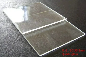 1pcs de duas faces polidas transparente sílica fundida de uma placa de vidro 30mm*30mm*1mm de vidro de quartzo placa quadrada