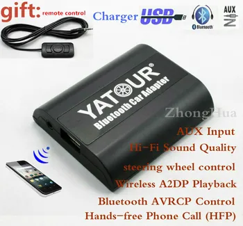 Yatour de áudio do carro de Bluetooth AUX mp3 interfaces para Toyota Avensis Avalon, Camry Lexus LS460 Descendente de Telefone Mãos-livres AUX 6+6 plug