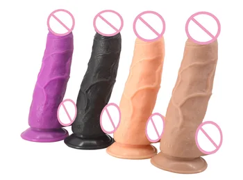 Super Realista Vibrador Soft Artificial do Pênis Brinquedos Sexuais Para a Mulher ventosa Vibrador Erótico FAAK Dildos Para Mulheres Adultos de Produtos do Sexo