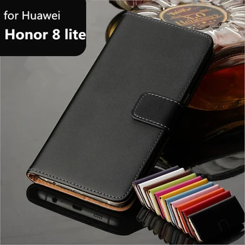 Luxo Carteira de caso Para o Huawei Honor 8 lite titular do cartão estojo em Couro Flip Cover para Huawei Honor 8 Lite GG