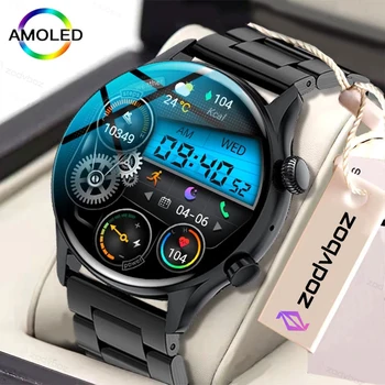2022 Nova Tela AMOLED Homens Inteligentes Relógio Bluetooth Chamada de Assistir IP68 Impermeável Esportes Relógio de Fitness Para IOS Android Smart Watch Homens
