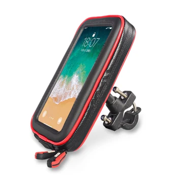 Para o GPS Moto Suporte do Telefone Saco Impermeável Bicicleta de Telefone de Suporte Guidão Ajustável Suporte de Moto Montagem slots de Cartão